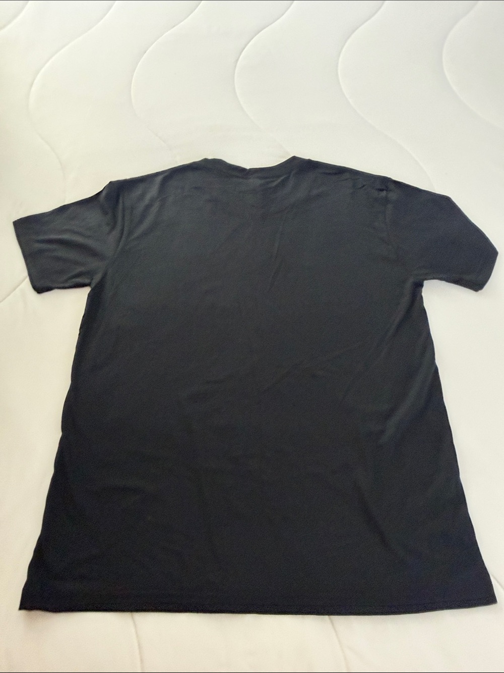 Black Mens Graphic Tee with Neon Bunny Skull - Picture 2 of 3